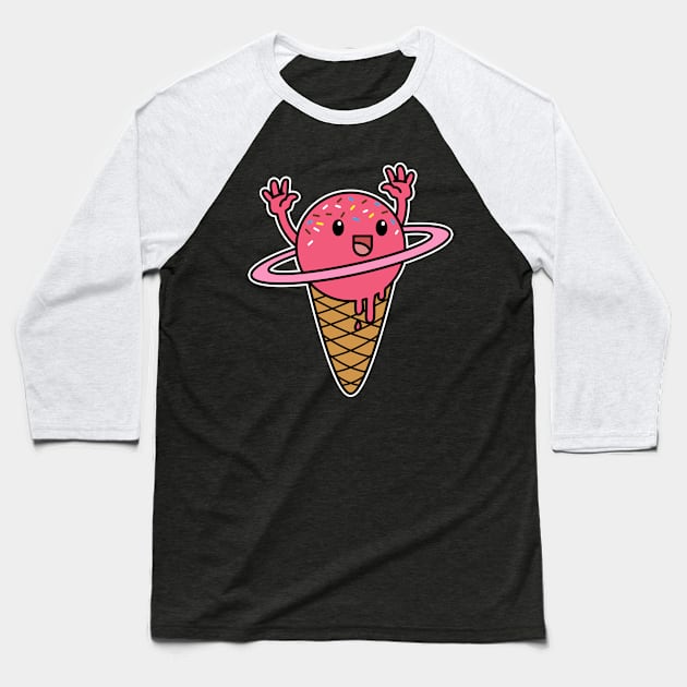 I Scream For Ice Cream Baseball T-Shirt by rudypagnel